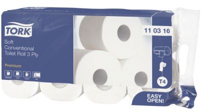 Tork Тоалетна хартия на ролка, Premium, 72х33 метра – system T4