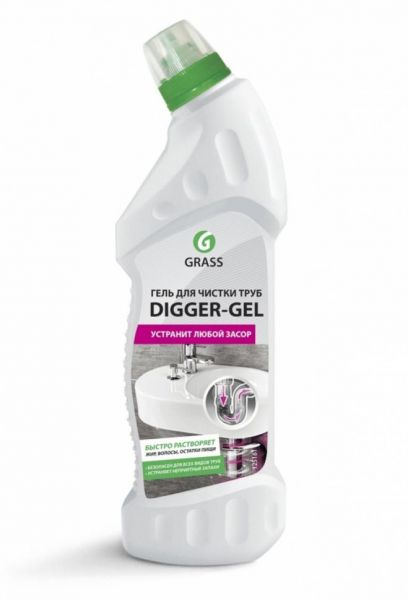 GRASS Алкален препарат за почистване на канализационни тръби  "DIGGER-GEL", 750 мл