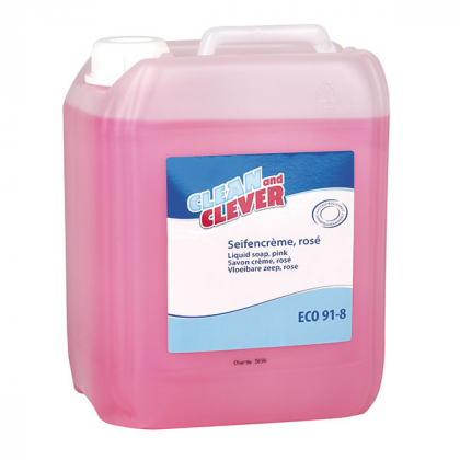 Clean and Clever Течен сапун, наличен, розов ECO91-8, 5 литра