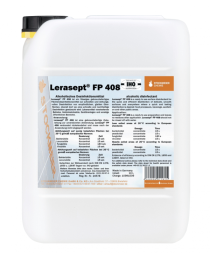 STOCKMEIER Дезинфектант за повърхности ХВП  Lerasept® FP 408. 0.750/10 л
