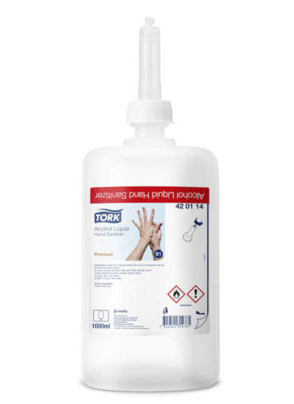 TORK Дезинфектант за ръце на алкохолна основа, гел, Alcohol  Hand Sanitizer, 6 x 1 л - System S1