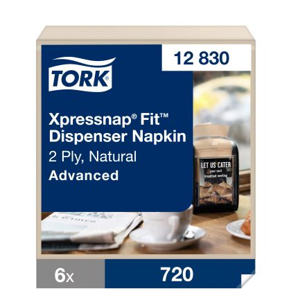 Tork Салфетки за дозатор Xpressnap  Natural, 6 х 720 бр. – system N14