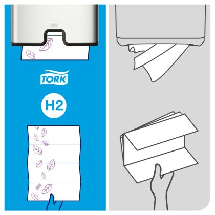 Tork Сгънати кърпи  за ръце Premium, 21х100 кърпи– system H2