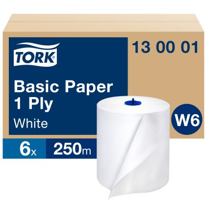 Tork Хартиена ролка Basic Paper, 6 х 250 метра – system W6
