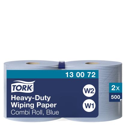 Tork Индустриална хартия на ролка Heavy-Duty Wiping Paper, 2x500 къса – system W1/2