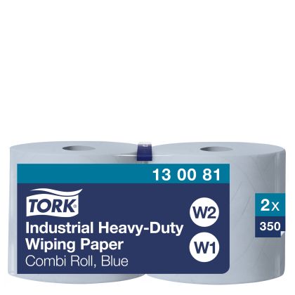 Tork Индустриални кърпи на ролка Heavy-Duty Wiping, 2 х 350 къса – system W1/2