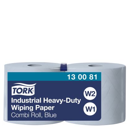 Tork Индустриални кърпи на ролка Heavy-Duty Wiping, 2 х 350 къса – system W1/2