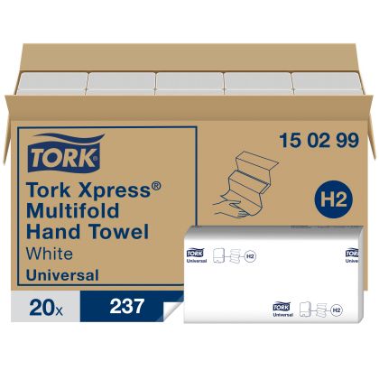 Tork Сгънати кърпи за ръце Universal, 20х237 кърпи - system H2
