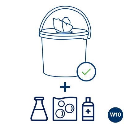 Tork Кофа с ролка за дезинфекция Low-Lint Cleaning Handy Bucket – system W10