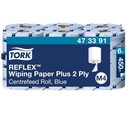 Tork Кухненска хартиена ролка Reflex™ Wiping Paper Plus, 6х450 къса – system M4