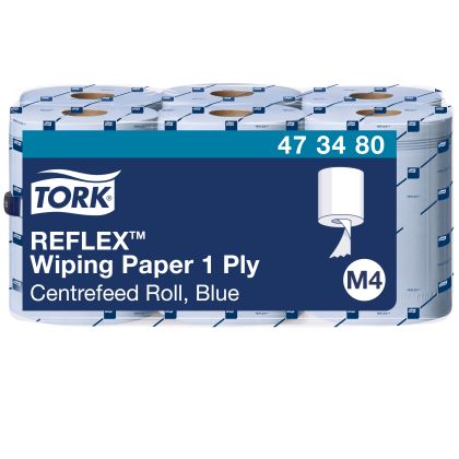 Tork Кухненска хартиена ролка синя Reflex™ Wiping Paper, 6x805 къса – system M4