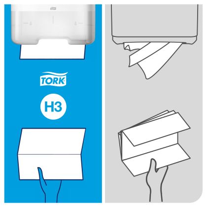 Tork Дозатор за сгънати кърпи за ръце Zigzag Fold – system H3