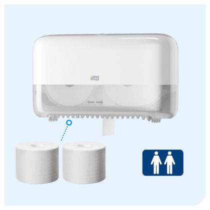 Tork Дозатор за 2 ролки тоалетна хартия -  system T7