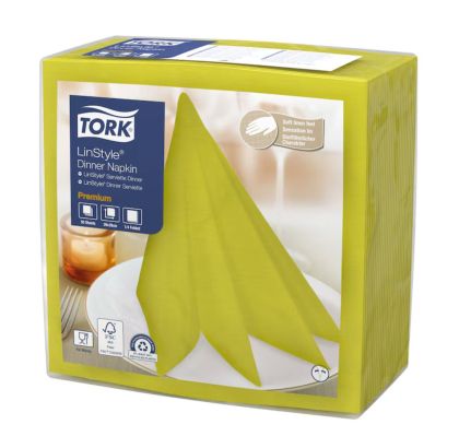 Tork Салфетки за маса LinStyle Dinner Napkin, Pistacio, 1 пл., 39 х 39 см, 1/4 сгъвка, 50 бр.