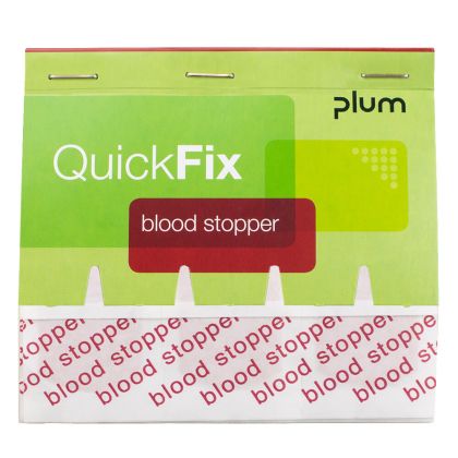 Plum Текстилни пластири  Quick Fix, кръвоспиращи, червен, 45 броя