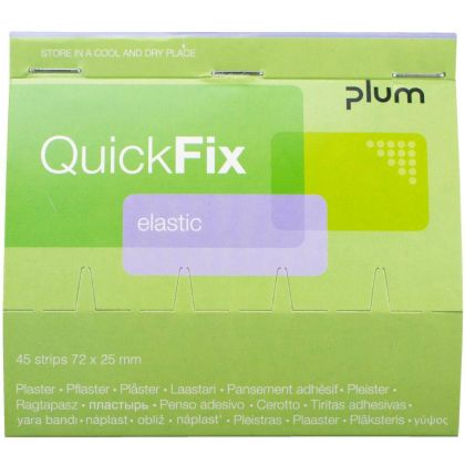 Plum Tекстилни пластири Quick Fix, еластични, лилав, 45 броя