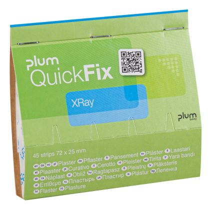 Plum Пълнител текстилни пластири  Quick Fix, металдетекторни, син, 45 броя