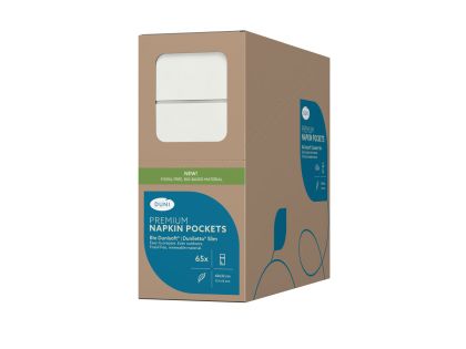 Duni Салфетки за маса Bio Duniletto® Slim 40 x 33 cm  ,джоб за прибори 1 пл., бели