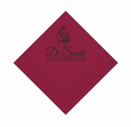 Finezza Коктейлни салфетки Luxury, 24 x 24 см, 1 пл., бордо,  500 бр.