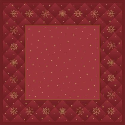 Duni Покривка за маса Dunicel Slipcover,  Коледна звезда, бордо, 84 х 84 см, 1 бр. 