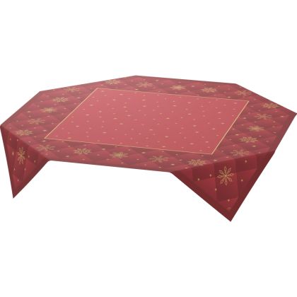 Duni Покривка за маса Dunicel Slipcover,  Коледна звезда, бордо, 84 х 84 см, 1 бр. 