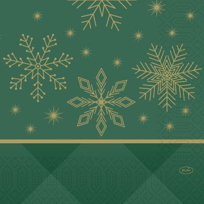 Duni Салфетки за маса "Коледна звезда", зелени, Tissue, 33 x 33 , 3 пл., 250 бр.