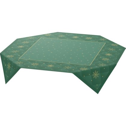 Duni Празнична покривка за маса Dunicel Slipcover,  Коледна звезда, зелен, 84 х 84 см, 20 бр. 