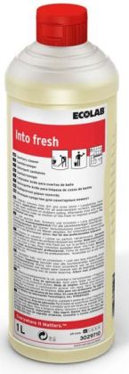 ECOLAB Почистващ препарат за санитарни помещения със силно киселинно действие Into fresh, 1/10 л