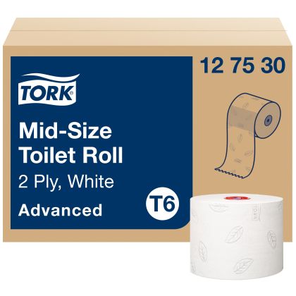 Tork Тоалетна хартия на ролка Compact Roll, Advanced, 27х100 метра - system T6 