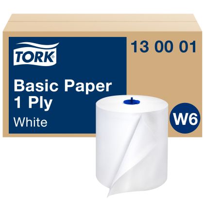 Tork Хартиена ролка Basic Paper, 6 х 250 метра – system W6