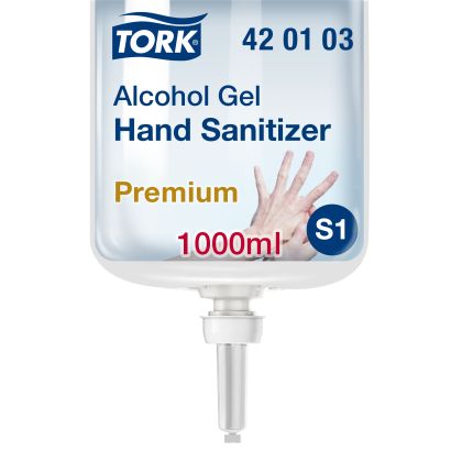 Tork Дезинфектант за ръце на алкохолна основа, гел  Alcohol Hand Sanitiser,  6 x 1 литър – system S1