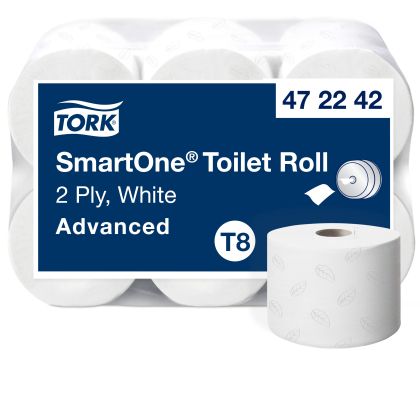 Tork Тоалетна хартия на ролка с централно изтегляне SmartOne, Advanced,  6х207 метра – system T8