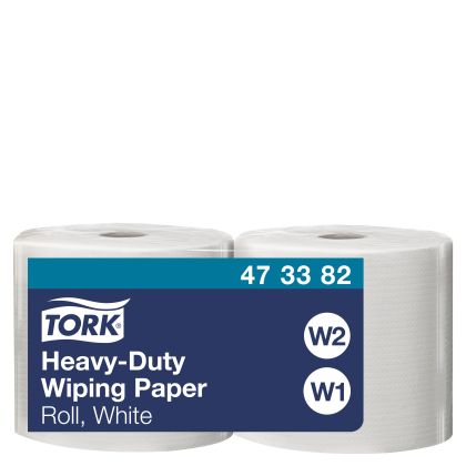 Tork Индустриална хартия на ролка Heavy-Duty Wiping Paper,2x350 къса - system W1, W2