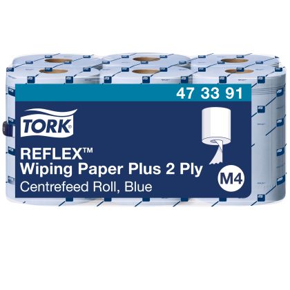 Tork Кухненска хартиена ролка Reflex™ Wiping Paper Plus, 6х450 къса – system M4