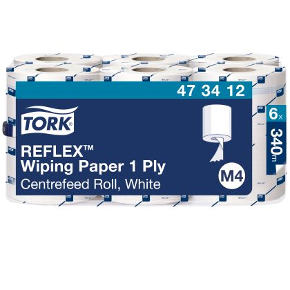 Tork Кухненска хартиена ролка Reflex™ Wiping Paper, 6х340 къса– system M4