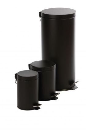 Probbax Кош с педал, черен, мат, 30 л