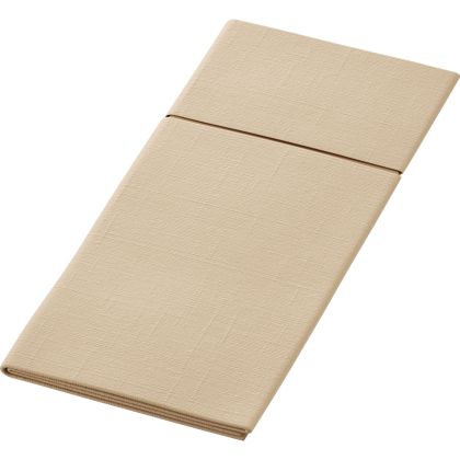 Duni Салфетки за маса Bio Duniletto® Slim 40 x 33 cm  ,джоб за прибори 1 пл., натурално кафяво, 65 бр. 