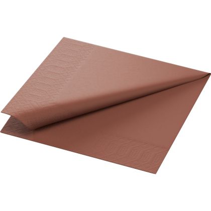 Duni Салфетки за маса Tissue Napkin 33 x 33 ,  1 / 4 сгъвка, 2 пл., кафяв кестен