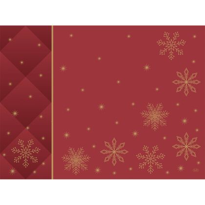 Duni Празнична подложка за маса BIO Dunicel Placemat, 30 x 40 см, Коледна звезда, бордо, 100 бр.